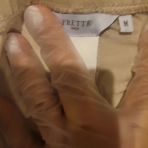 Frette NWT Women's 2025 Spring Set of Long Sleeve Top/Long Pants Cream/Blue - Picture 14 of 17